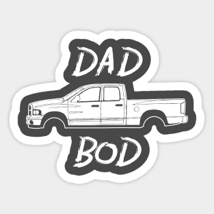 Dodge Ram Pickup Truck Dad Bod Funny Shirt Sticker